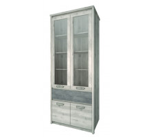 Шкаф-витрина для посуды Джаз 2V2D1S оникс