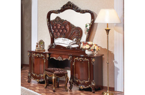 Туалетный столик с зеркалом Элиза Люкс (орех)