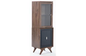 Одностворчатый шкаф витрина для посуды в гостиную Алегро ALEG-12