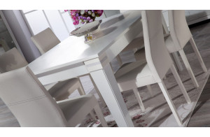 Раскладной обеденный стол для гостиной Мира MIRA-04 белый