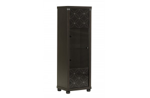 Одностворчатый шкаф витрина для посуды Мира MIRA-02 венге