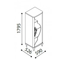 Шкаф витрина Легенда венге LEGN-12