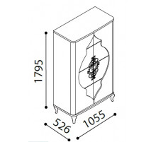 Шкаф витрина 2-х дверная Легенда LEGN-13 