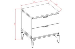 Прикроватная тумба Лоретто (Loretto) LORET-27