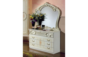 Комод Роза для белья Роза с зеркалом (беж)