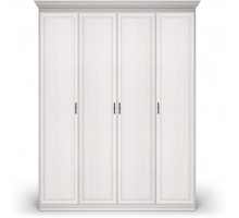 Шкаф 4-х дверный Неаполь Ясень анкор светлый (патина "серебро")