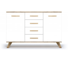 Большой комод  Вега Скандинавия "Комодино" (глянец, белый + дуб каньон)