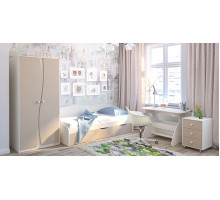 Детская односпальная кровать с ящиками внизу Комби МН-211-02 капучино