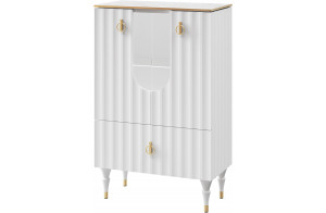 Комбинированный шкаф витрина Лоренсо МН-043-01 белый