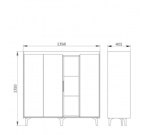 Шкаф комбинированный Модена МН-048-02