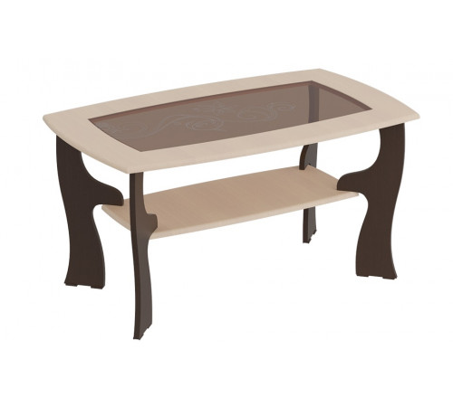 Журнальный стол со стеклянной столешницей в гостиную №15