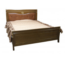 Двуспальная кровать Лика ММ-137-02 (медовый дуб+зп) с изножьем