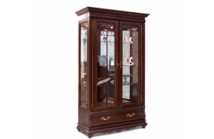 Шкаф с витриной Оскар ММ-210-02 (орех)