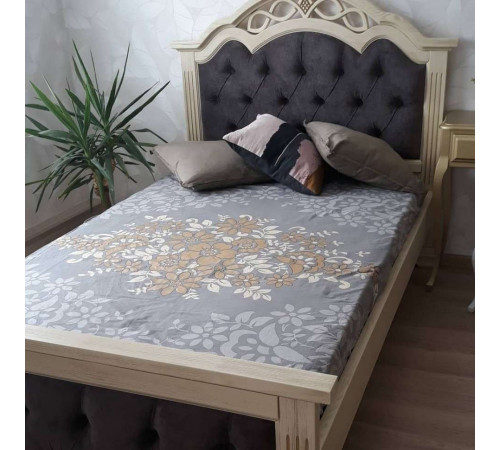 Двуспальная кровать Венеция MUR-101-01 с каретной стяжкой