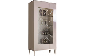 Шкаф витрина Rimini РМВ2-2С левый (слоновая кость)