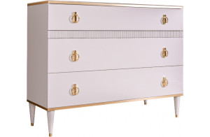 Комод для белья с планкой Rimini Solo РМКМ-3 (s) (слоновая кость)