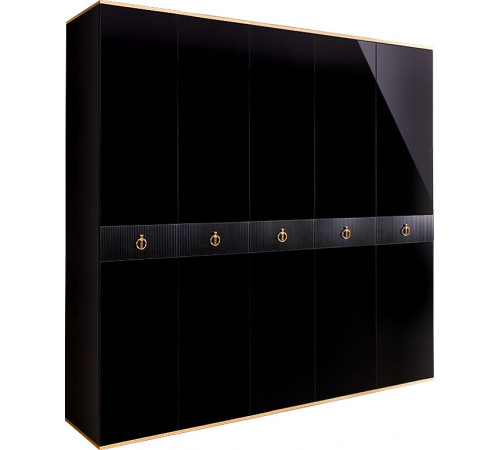 Пятистворчатый шкаф для одежды Rimini Solo РМШ2/5 (s) (черный)