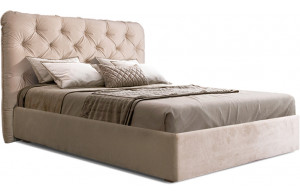 Двуспальная кровать с подъемным механизмом BOGEMIA (жемчуг)