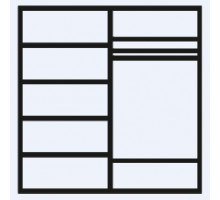 Четырехстворчатый шкаф для одежды Diora ДШ2/4 (слоновая кость)