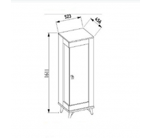 Витрина Мавенна (Mavenna) 1- дверная MAVN-12