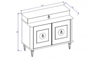 Комод-туалетный столик Мистраль (Mistral) MIST-23