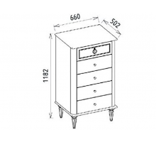 Комод высокий Мистраль (Mistral) MIST-28