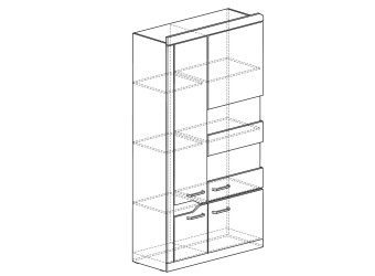 Шкаф комбинированный Ронда 306